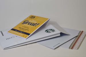 Printed gusset envelopes, perfect for protecting paperwork in the post. Bright coloured print and expanding sides.